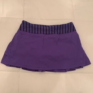 Ivivva by Lululemon purple tennis skirt, with under shorts. US size 10.
